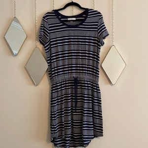 Jersey Dress with Drawstring Waist-Size L